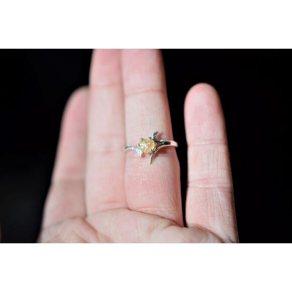 Raw Stone Opal Ring Rough Opal Engagement Ring Natural Opal Jewelry Single Stone - Picture 6 of 9